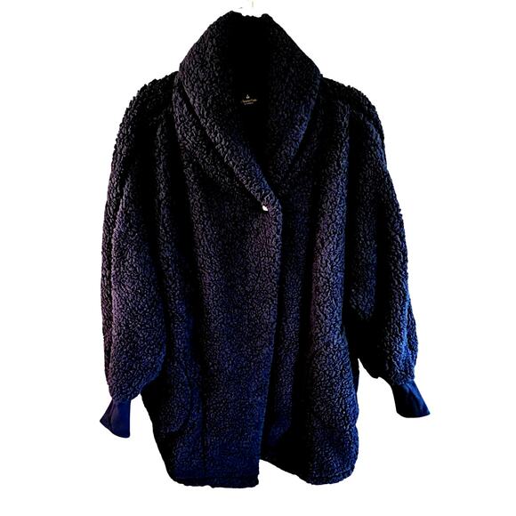 Bumblebella by Jill Martin Regular Sherpa Cardigan Jacket Black fits up to a L - Picture 3 of 8